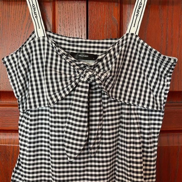 Hallhuber Amore Gingham Jersey Top - Picture 4 of 6